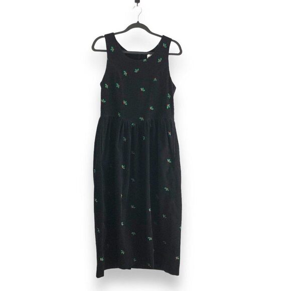 Made By Eagle‎ Eye For All Week Long Size Small Corduroy Dress Holly Christmas - Picture 1 of 15
